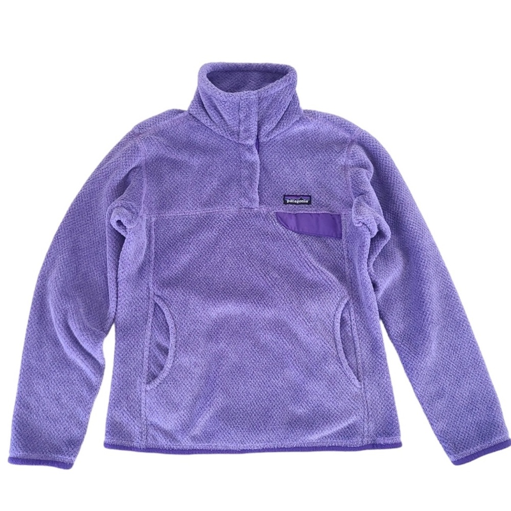 Patagonia Womens Re-Tool Snap-T Fleece Pullover S Purple Polartec